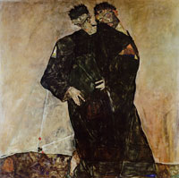 Egon Schiele The Hermits (Self-portrait with Gustav Klimt)
