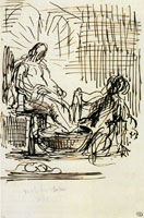 Eugène Delacroix Mary Magdalene at the Feet of Christ