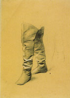 Gustav Klimt Boot Study for Standing Man