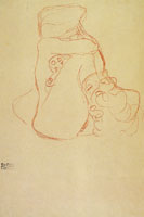Gustav Klimt Crouching Seated Nude