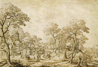 Hans Bol Landscape with castle