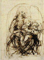 Leonardo da Vinci - The Virgin and Child with a Cat