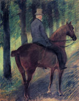 Mary Cassatt Mr. Robert S. Cassatt on Horseback