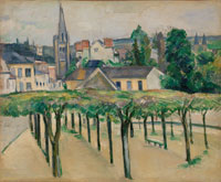 Paul Cézanne - The Church of Saint-Aspais Seen from the Place de la Préfecture at Melun