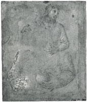 Pietro Perugino Studies for an angel holding Christ
