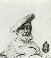 Rembrandt Bearded Man in a Barret