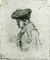 Rembrandt Bust of a Man Wearing a Cap