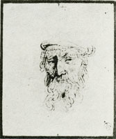Rembrandt Head of a Bearded Man of Jewish Type in a Flat Cap