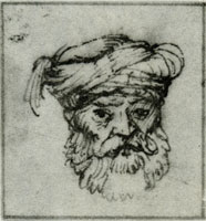 Rembrandt Head of a Bearded Oriental