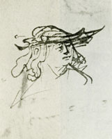 Rembrandt Sketch of an Actor's Head