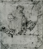 Rembrandt Study of a Seated Woman