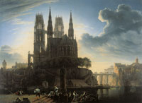 Wilhelm Ahlborn after Karl Friedrich Schinkel Gothic Cathedral by the Water