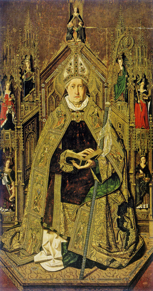 Bartolomé Bermejo - Saint Domingo de Silos Enthroned as Abbot