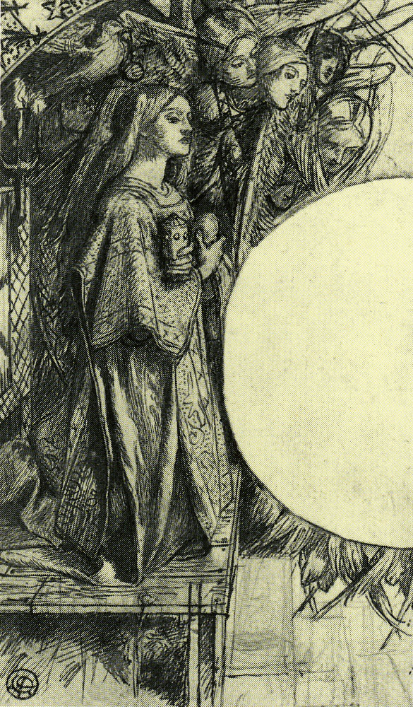 Dante Gabriel Rossetti - Study for Sir Lancelot's Vision of the Sanc Grael