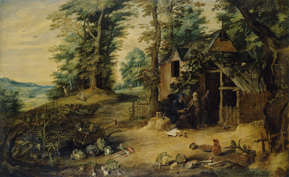 David Teniers the Younger - Landscape (The Meeting of SS Anthony and Paul)