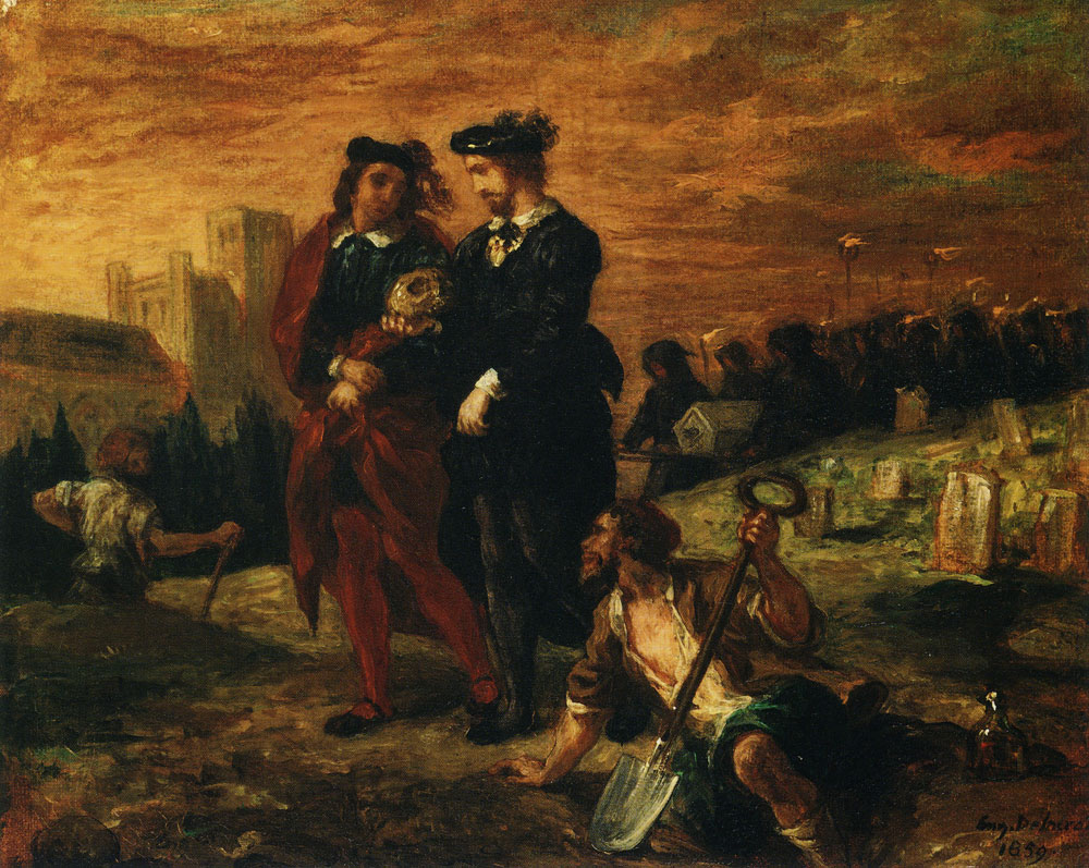 Eugène Delacroix - Hamlet and Horatio in the Graveyard