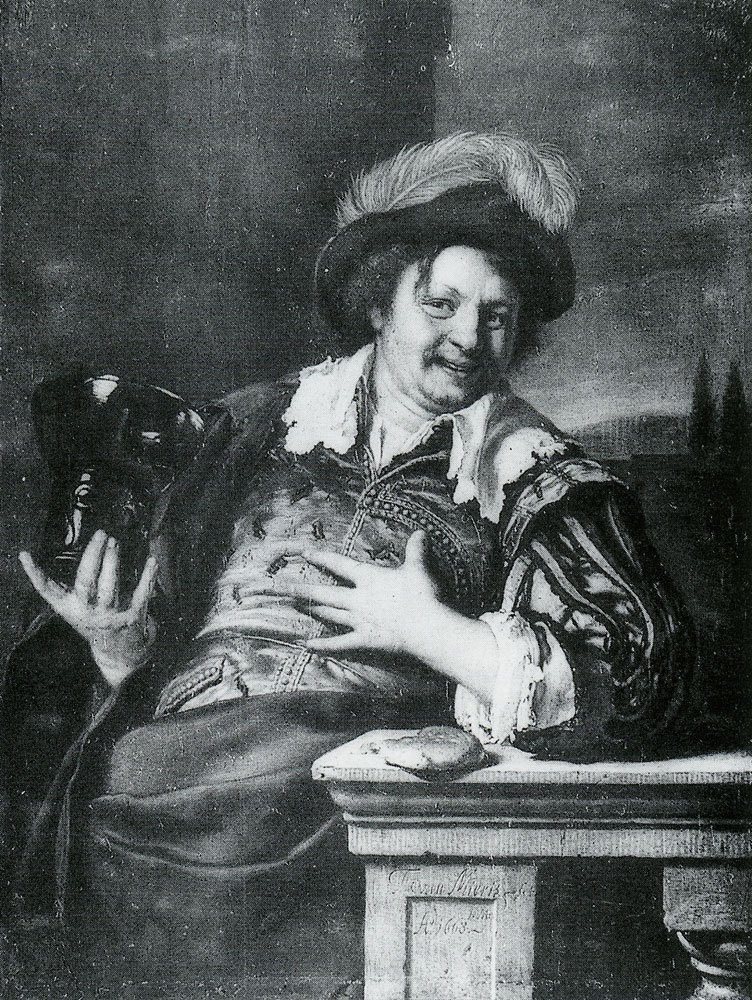 Frans van Mieris the Elder - Man Holding a Roemer
