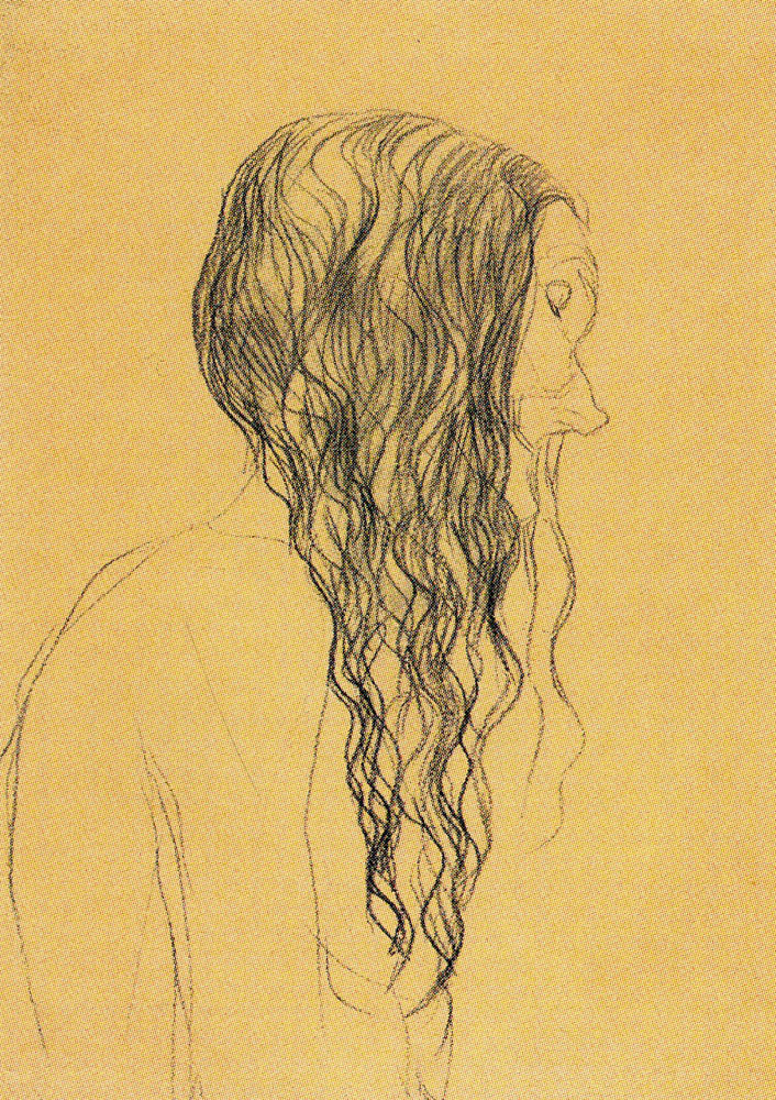 Gustav Klimt - Portrait of an Old Woman Facing Right