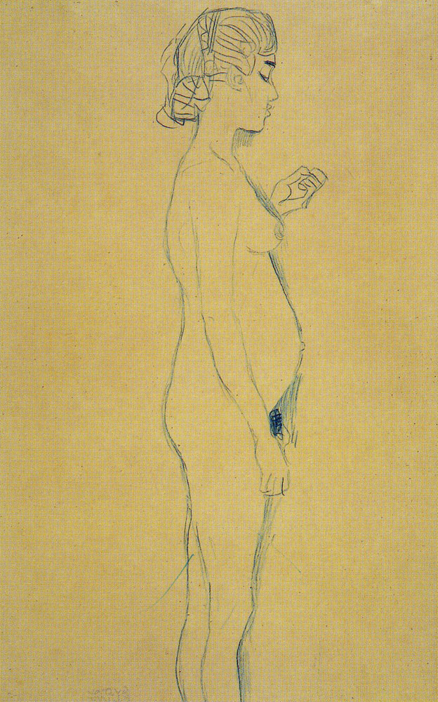 Gustav Klimt - Standing Pregnant Woman in Profile