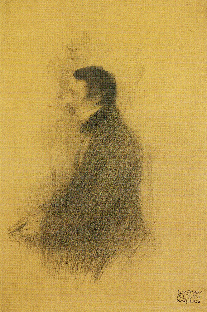 Gustav Klimt - Seated Man Facing Left