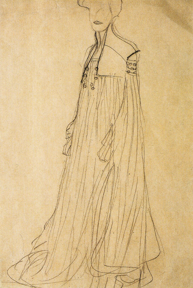 Gustav Klimt - Standing in Three-Quarter Profile Facing Left