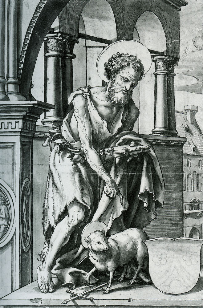 Hans Holbein the Younger - Stained-Glass Design of John the Baptist
