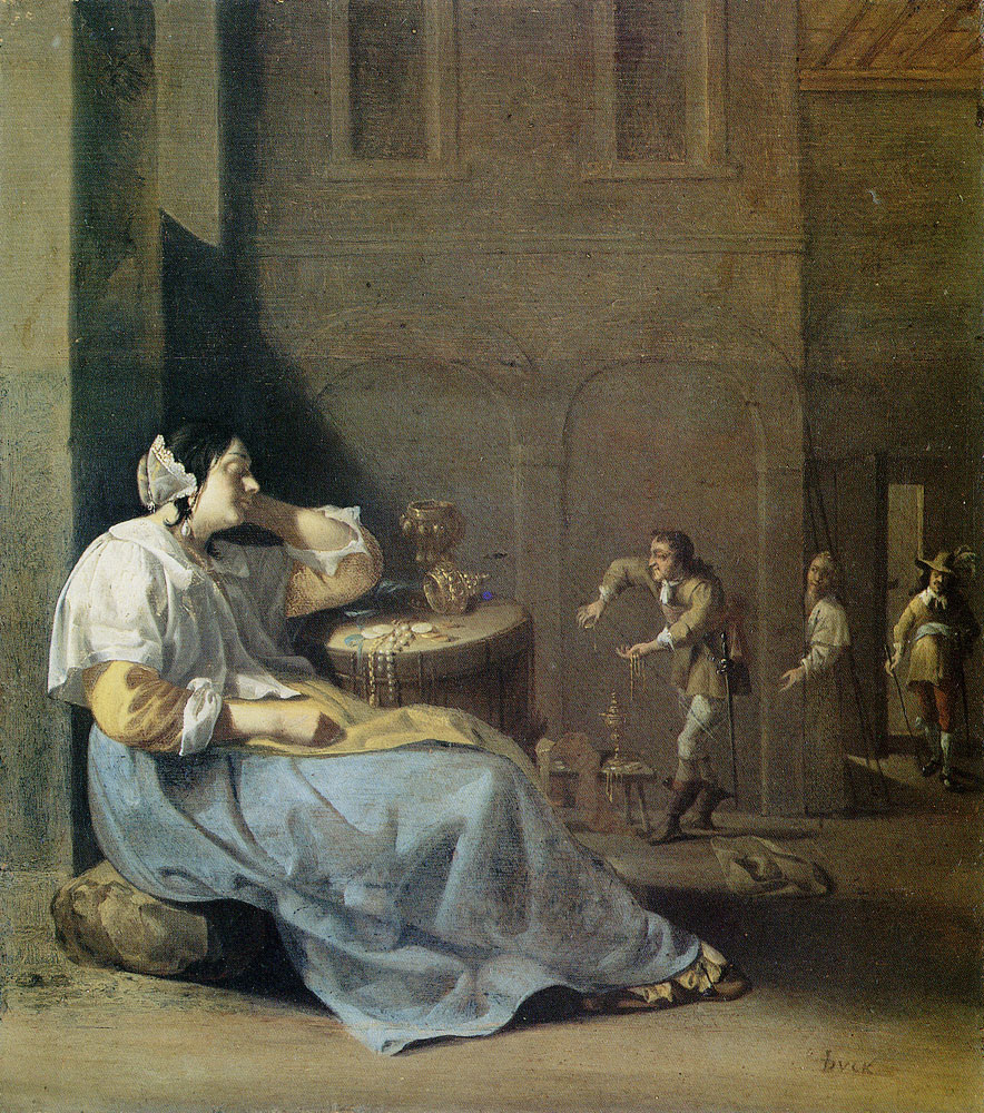 Jacob Duck - Interior with a Woman Sleeping