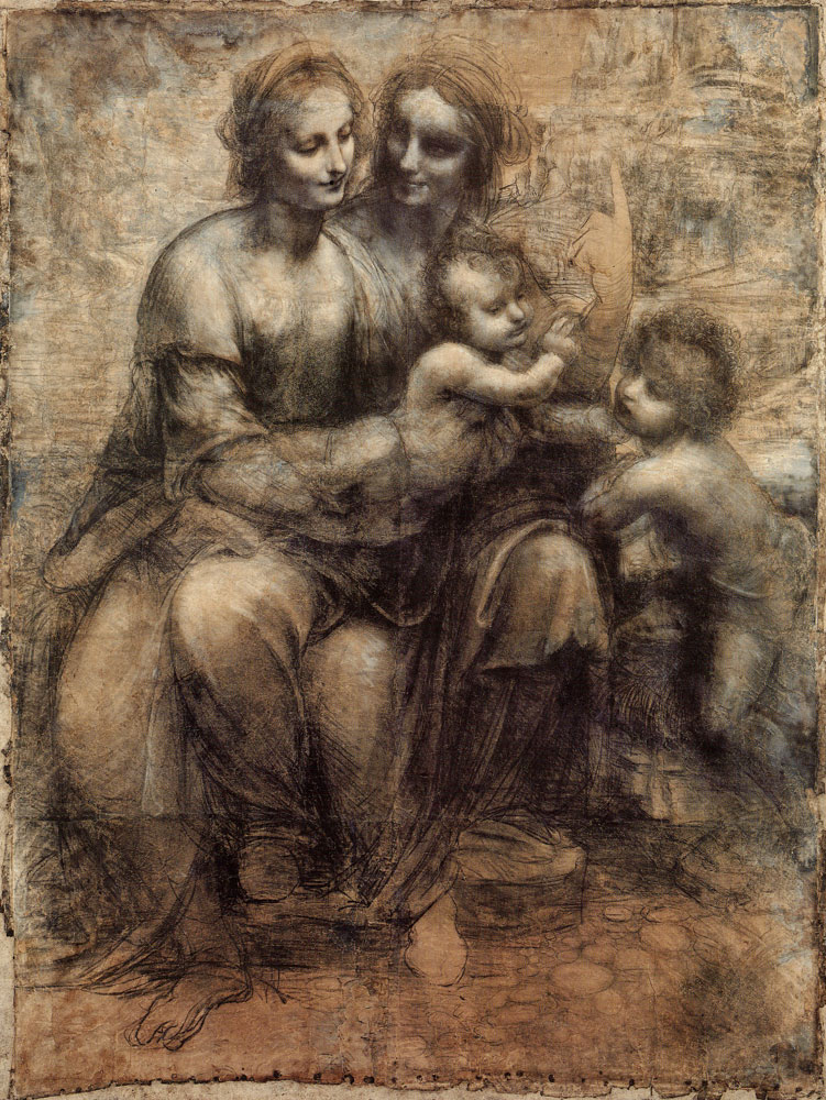 Leonardo da Vinci - The Virgin and Child with Saint Anne and Saint John the Baptist