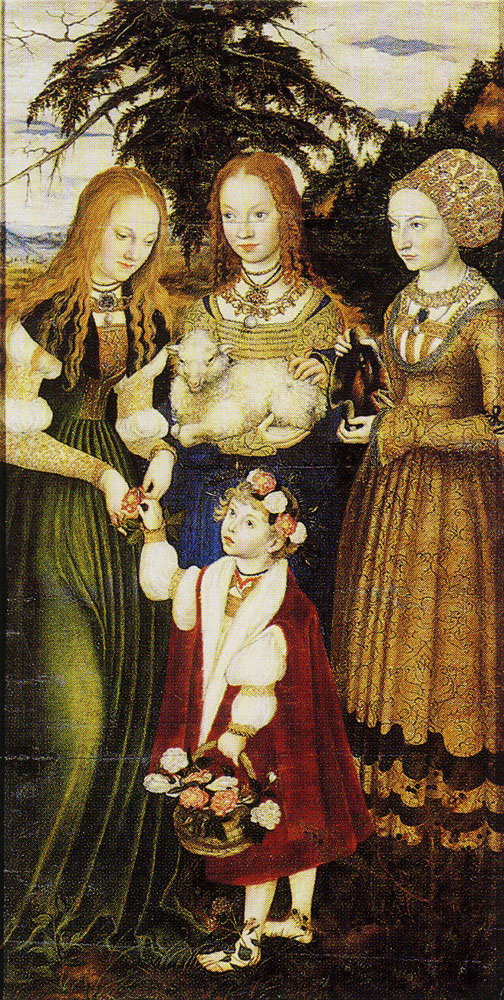 Lucas Cranach the Elder - Saints Barbara, Ursula and Margaret