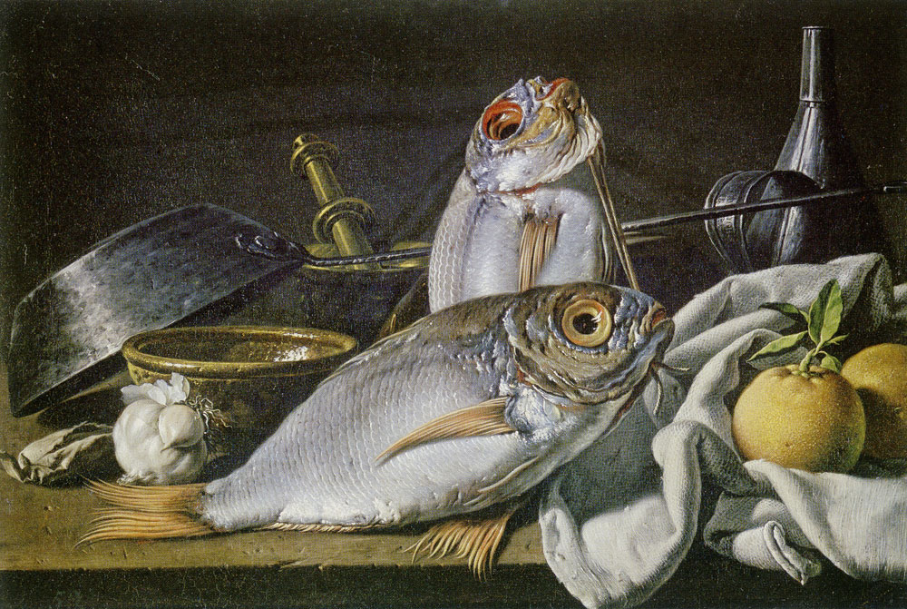 Luis Meléndez - Still Life with Sea Bream and Oranges
