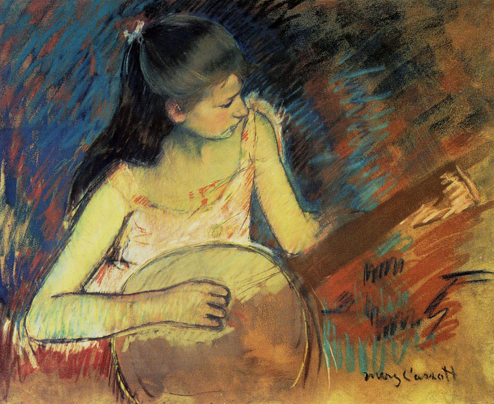 Mary Cassatt - Girl with a Banjo