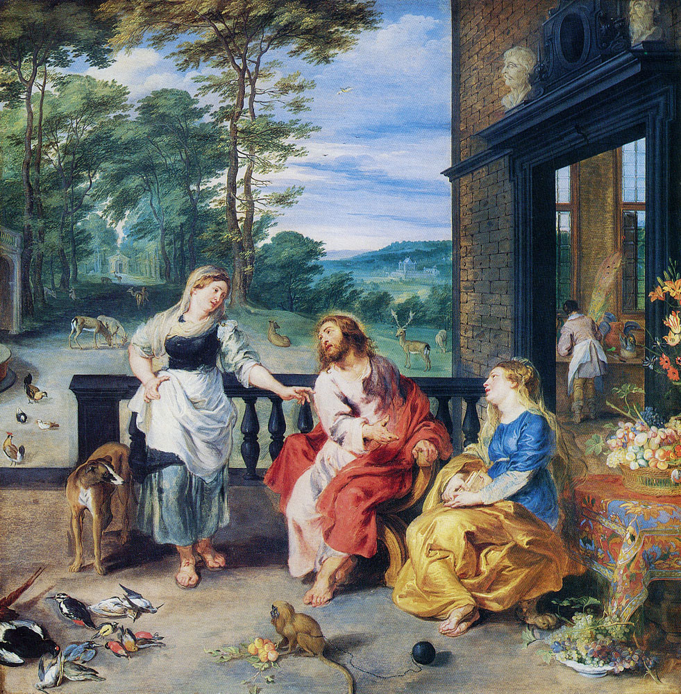Peter Paul Rubens with Jan Brueghel the Younger - Christ in the House of Martha and Mary