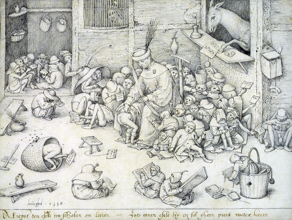 Pieter Bruegel the Elder - The ass at school
