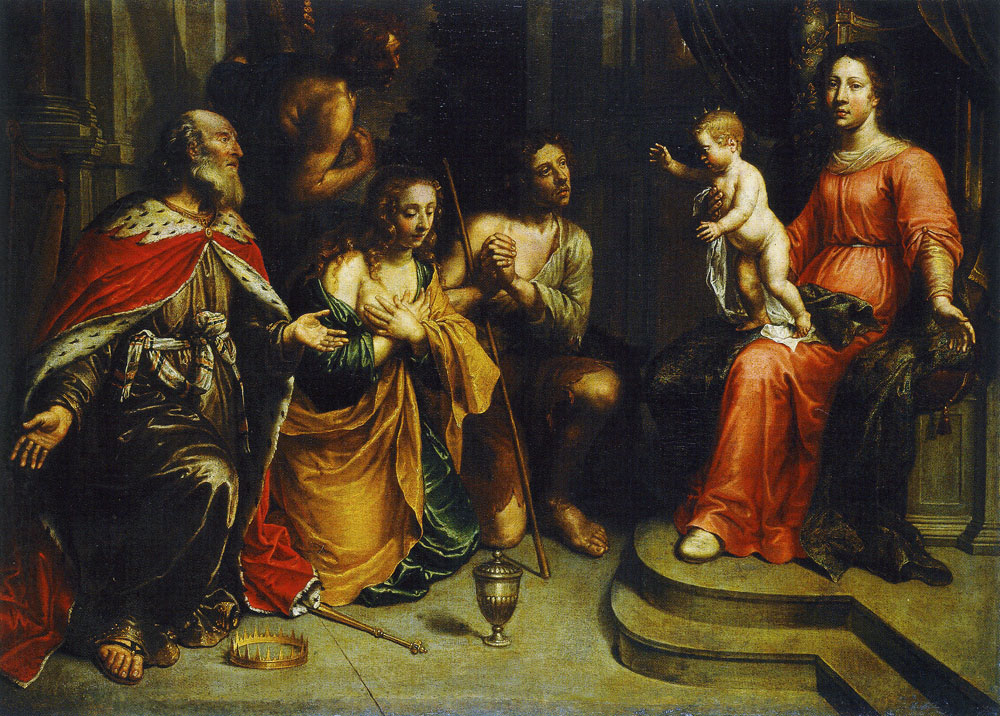 Pieter van Lint - Repentant Sinners Before the Virgin and Child
