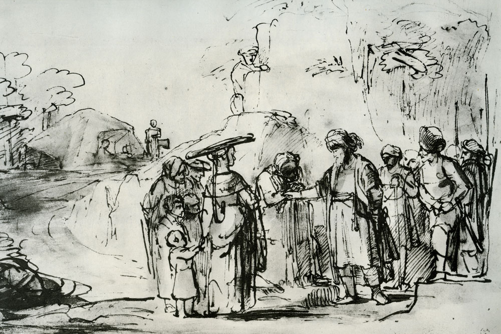 Rembrandt - The Roman Women before Coriolanus