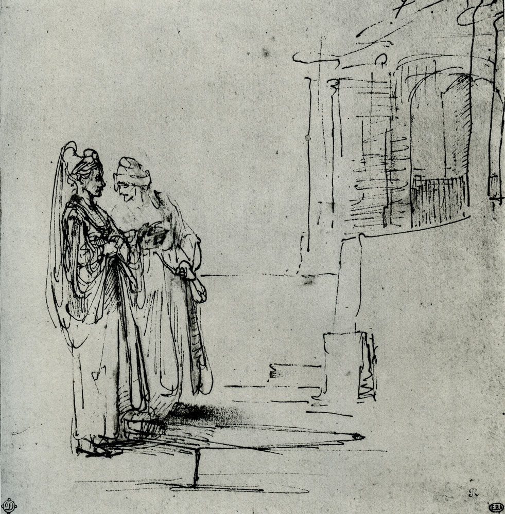 Rembrandt - Sarah and Hagar
