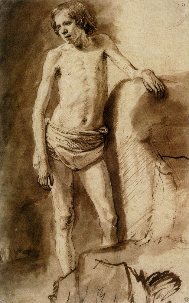 Samuel van Hoogstraten - Standing Male Nude
