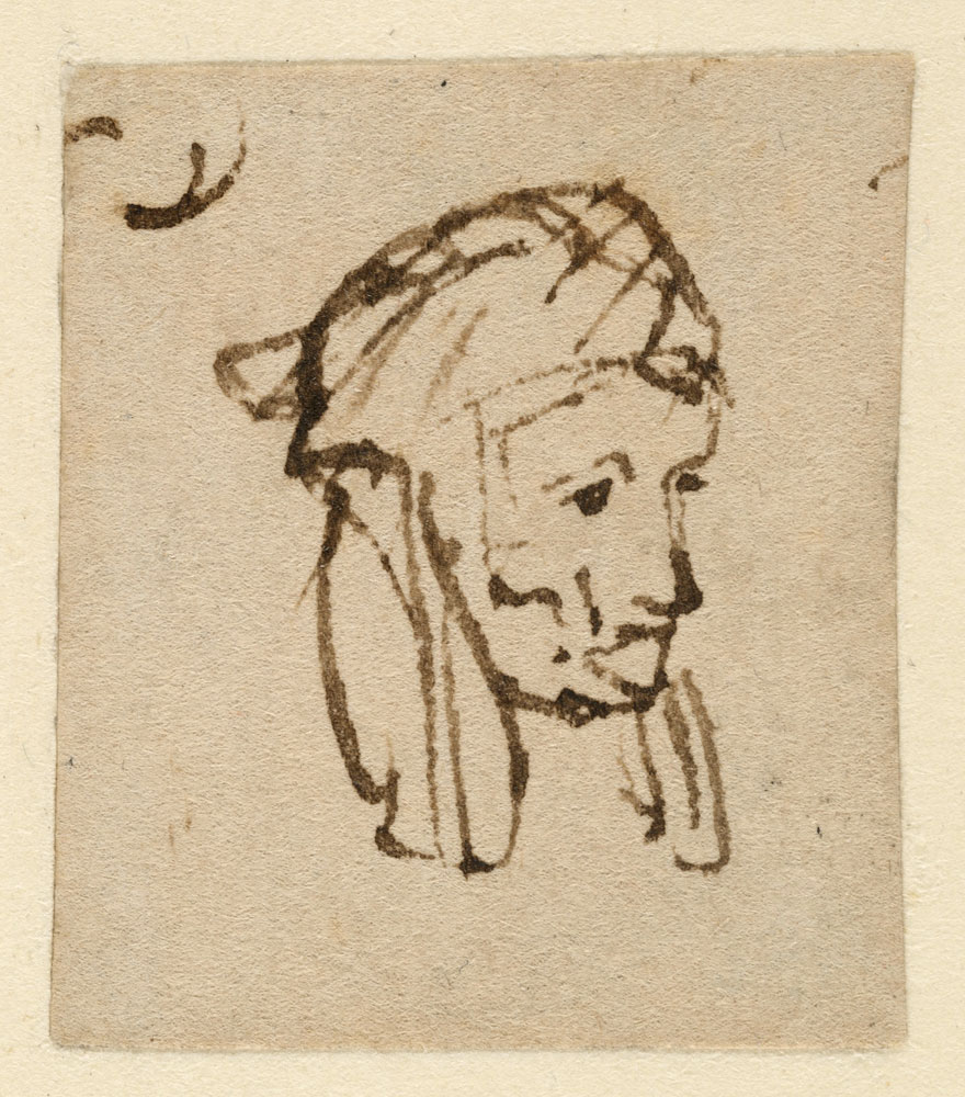 School of Rembrandt - Head of an Old Woman
