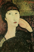 Amedeo Modigliani Adrienne (Woman with Bangs)