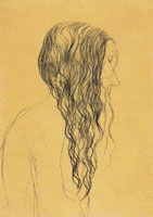 Gustav Klimt Portrait of an Old Woman Facing Right
