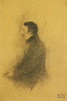 Gustav Klimt Seated Man Facing Left