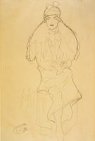 Gustav Klimt Seated Woman Facing Front
