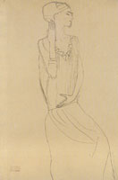 Gustav Klimt Standing Female with Raised Forearm
