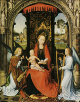 Hans Memling Madonna and Child with angels