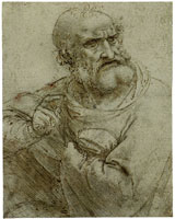 Leonardo da Vinci A Bearded Old Man (Saint Peter?)