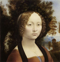 Leonardo da Vinci Portrait of Ginevra de' Benci