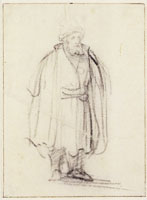Rembrandt Bearded Man in Long Coat