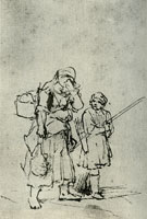 Rembrandt Hagar and Ishmael