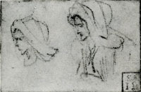 Rembrandt Two Heads of Women