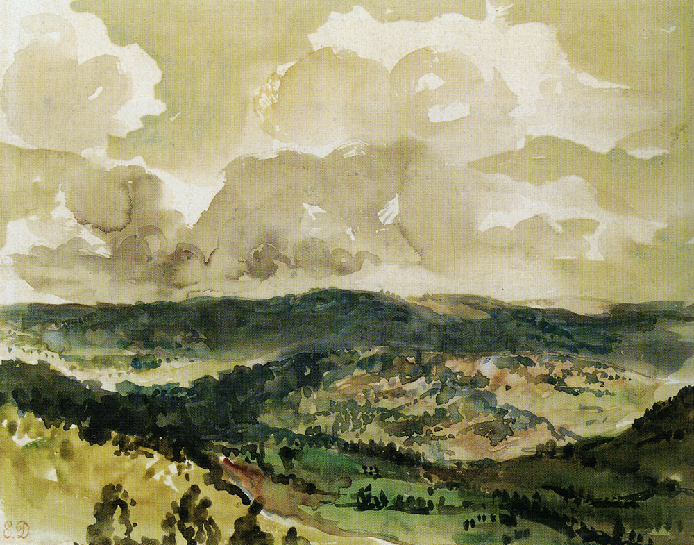 Eugène Delacroix - Panoramic View of the Vallée de la Tourmente